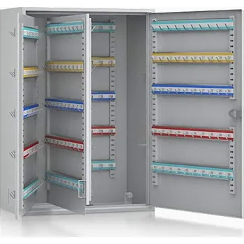 Skříňka na klíč Skříňka na klíče, 300 háčků, v x š x h: 550 x 380 x 205 mm Šedá