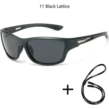 Polarizační sluneční brýle unisex s UV400 ochranou - 11 Černá mříž