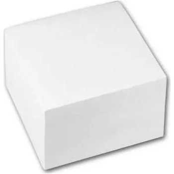 Samolepící bloček Lepený špalíček, bílý, 9 x 9 x 5 cm