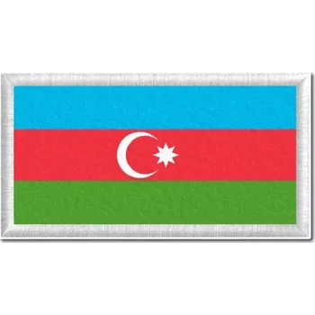 Vlajka Pelisport Azerbajdžánská vlajka tištěná nášivka 6 x 3 cm