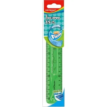 pravítka Pravítko KEYROAD Flexi 15 cm, ohebné, zelené