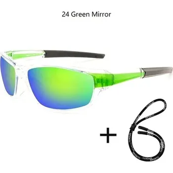 Polarizační sluneční brýle unisex s UV400 ochranou - 24 Zelené zrcadlo