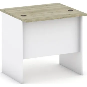 Psací stůl Kancelářský psací stůl MIRELLI, 80x80 cm, bílá/dub sonoma