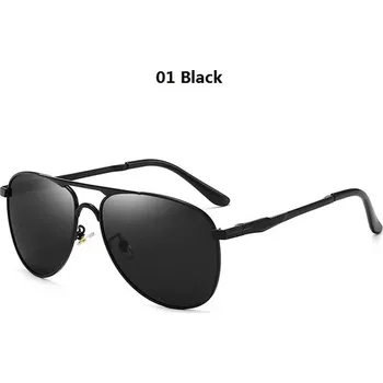 Luxusní pilotní polarizační sluneční brýle UV400 - 01 Černá