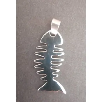 Přívěsek Kostra z ryby - přívěsek z oceli