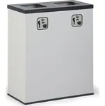 Alfa 3 Koš na tříděný odpad, stojan na odpadkové pytle, šedá/tmavě šedá, 2x 50 l