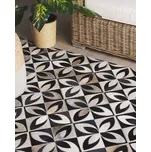 koberec vícebarevný kožený 140 x 200 cm, patchworkový vzor, moderní Beliani