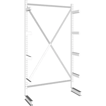 Dílenský regál META Konzolový regál, jednostranný, 535 kg, 2500 x 1330 x 630 mm, základní