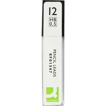 Náplň do psacích potřeb Náhradní tuhy Q-Connect HB, 0,5 mm, 12 ks