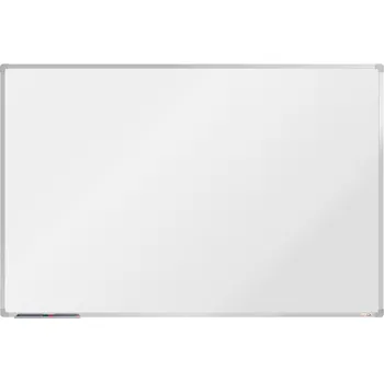 boardOK Bílá magnetická popisovací tabule s keramickým povrchem boardOK, 1800 x 1200 mm, eloxovaný rám