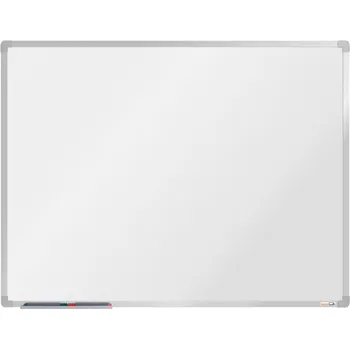 Kancelářský nábytek boardOK Bílá magnetická popisovací tabule s keramickým povrchem boardOK, 1200 x 900 mm, eloxovaný rám