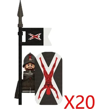 Vojenské stavebnice rytířů a anime figurky | lego styl figurky a komponenty - XP556-20PCS