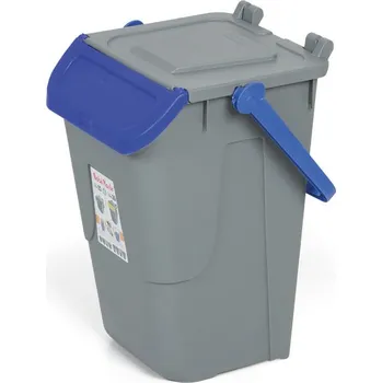 Mobil Plastic Plastový odpadkový koš na třídění odpadu ECOLOGY II, 35 l, šedá/modrá