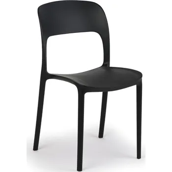 Jídelní židle Designová plastová jídelní židle REFRESCO, černá