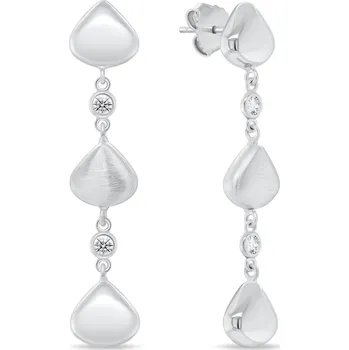 Náušnice Brilio Silver Slušivé visací stříbrné náušnice EA1038W + 2 měsíce na vrácení zboží