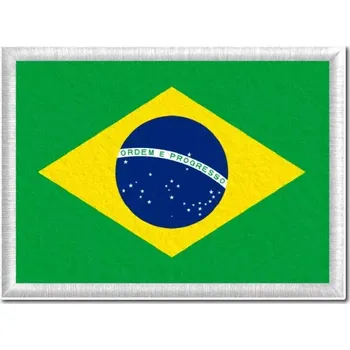 Vlajka Pelisport Brazilská vlajka tištěná nášivka 6 x 4 cm