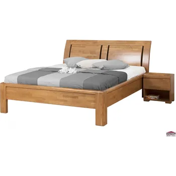 Postel Domestav FLORENCIA manželská postel čelo oblé 3 výplně 180 cm buk cink olejovaný