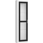 Vitrína GOUDINI, bílá/černý lesk, 5 let záruka + vyzvednutí ZDARMA