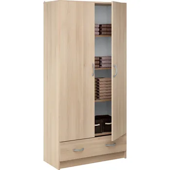 Šatní skříň Policová skříň GEBROULAZ 2D1S, dub sonoma + vyzvednutí ZDARMA