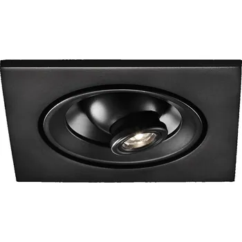 Lampička Egger Licht Vestavné bodové svítidlo Egger DLS Riga Zooom, hranaté, černé, 2700K černá 1 x 2 W LED - Doprava zdarma