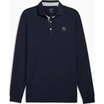 Pánské oblečení Puma polo Cloudspun LS - tmavě modré: Pánské XL