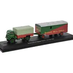 Bedford QL s přívěsem Bertram Mills Circus 1:72 Atlas časopis s modelem Bedford QL and Baggage Wagon Bertram Mills Circus - kovový model auta
