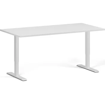 Psací stůl B2B Partner Výškově nastavitelný stůl, 160x80 cm, 1 motor, bílá podnož, bílá