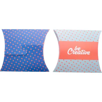 Dárková krabička Reklamní CreaBox Pillow Lock M papírová vypouklá krabička, bílá