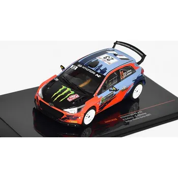 autíčko Hyundai i20 R5 #23 Rallye Monte-Carlo 2021 Solberg/Johnston 1:43 Hyundai i20 R5 No.23 - kovový model