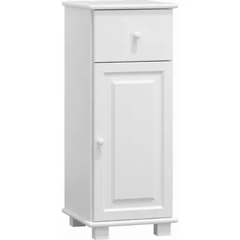 Komoda Komoda NEFTYS 33 s dvířkem, hloubka 47 cm, masiv borovice, moření: bílé + vyzvednutí ZDARMA