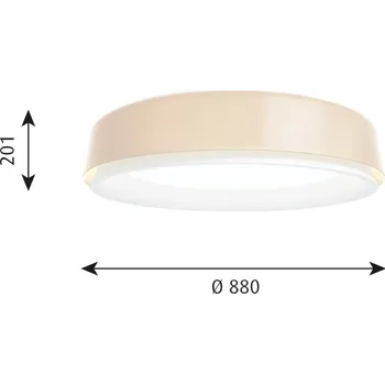 Louis Poulsen LP Grand stropní, Ø 88 cm krémová krémová, bílá matná LED celkem 106 W - Doprava zdarma