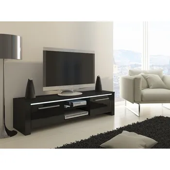 Televizní stolek TV stolek ZARKENT, černá/černý lesk, 5 let záruka + vyzvednutí ZDARMA