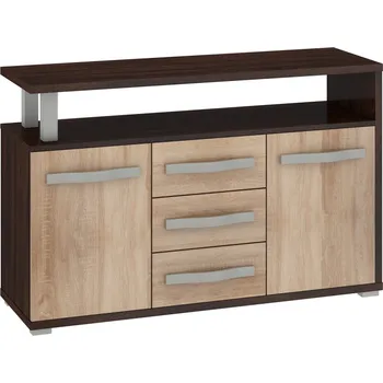 Komoda Komoda LEHUA 2D3S, dub sonoma tmavý/dub sonoma, 5 let záruka + PROVĚŘENO zákazníky + vyzvednutí ZDARMA