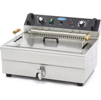 fritéza Elektrická fritéza s kohoutkem – 1 x 20 l | MAXIMA 09365020