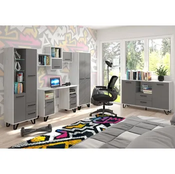 Dětský pokoj Studentský pokoj PRUDHOE 5, craft bílý/grafit, 5 let záruka + vyzvednutí ZDARMA