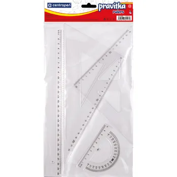 pravítka Školní sada pravítek Centropen - 4ks