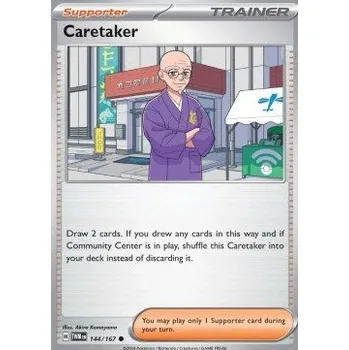 Karetní hra Pokémon TWM 144/167 Caretaker - Twilight Masquerade Stav: Near Mint, Verze: REVERSE HOLO
