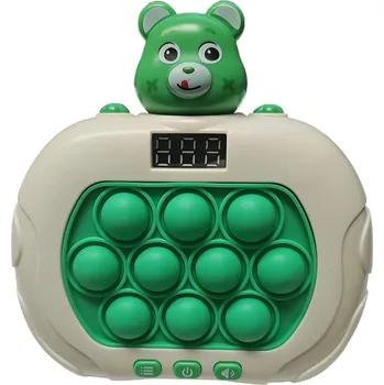 Herní konzole Leventi V3 Quick push game – medvídek zelený