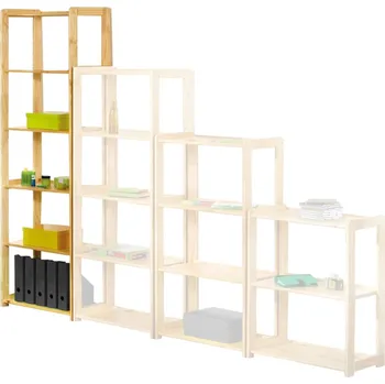 police Regál CHARBON - 6 polic, masiv borovice + vyzvednutí ZDARMA