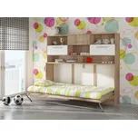 Sklápěcí postel s nástavcem CEDUNA, dub sonoma/bílá, 5 let záruka + vyzvednutí ZDARMA