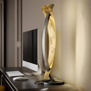 Lampička Stolní lampa Lucande LED Marija, černá, stmívatelná, 62 cm - Ø základny 18 cm černá, zlatá, stříbrná LED 10 W celkem - Doprava zdarma