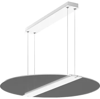 Lampička BEGA RZB Twindot S Round LED závěsné DALI Ø645mm 830 matná bílá (RAL 9016), čirá, prizmatická LED 41 W celkem - Doprava zdarma