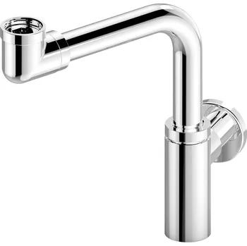 Sifon Umyvadlový sifon šetřící místo, 5/4" odpad 32 mm, kulatý, chrom