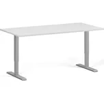 B2B Partner Výškově nastavitelný stůl, 160x80 cm, 1 motor, šedá podnož, bílá
