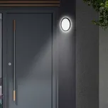 Telefunken Venkovní nástěnné svítidlo LED Nizza, Ø 28 cm, černé 4 000 K černá, bílá LED 15 W celkem - Doprava zdarma