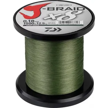 DAIWA J-Braid X8 Tm. zelená - 0.22mm 17.0kg 1m