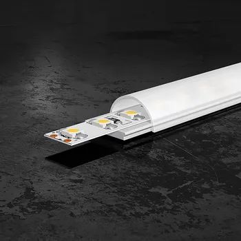 Lampička EVN APFLAT5 hliníkový profil 200 cm půlkulatý kryt - vnitřní šířka 1,4 cm hliník eloxovaný, opál - Doprava zdarma