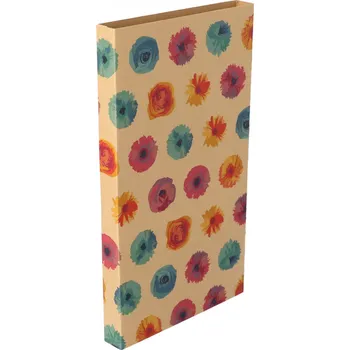 Jednorázové nádobí Reklamní CreaSleeve Kraft 454 papírový kraftový rukáv na zakázku, přírodní