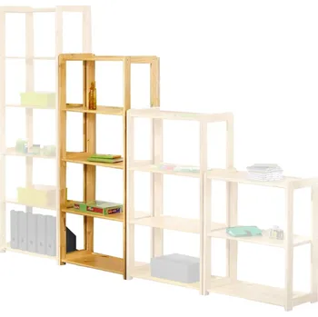 police Regál CHARBON - 5 polic, masiv borovice + vyzvednutí ZDARMA