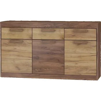 Komoda Komoda GATTON 3D3S, craft tobaco/craft zlatý, 5 let záruka + vyzvednutí ZDARMA